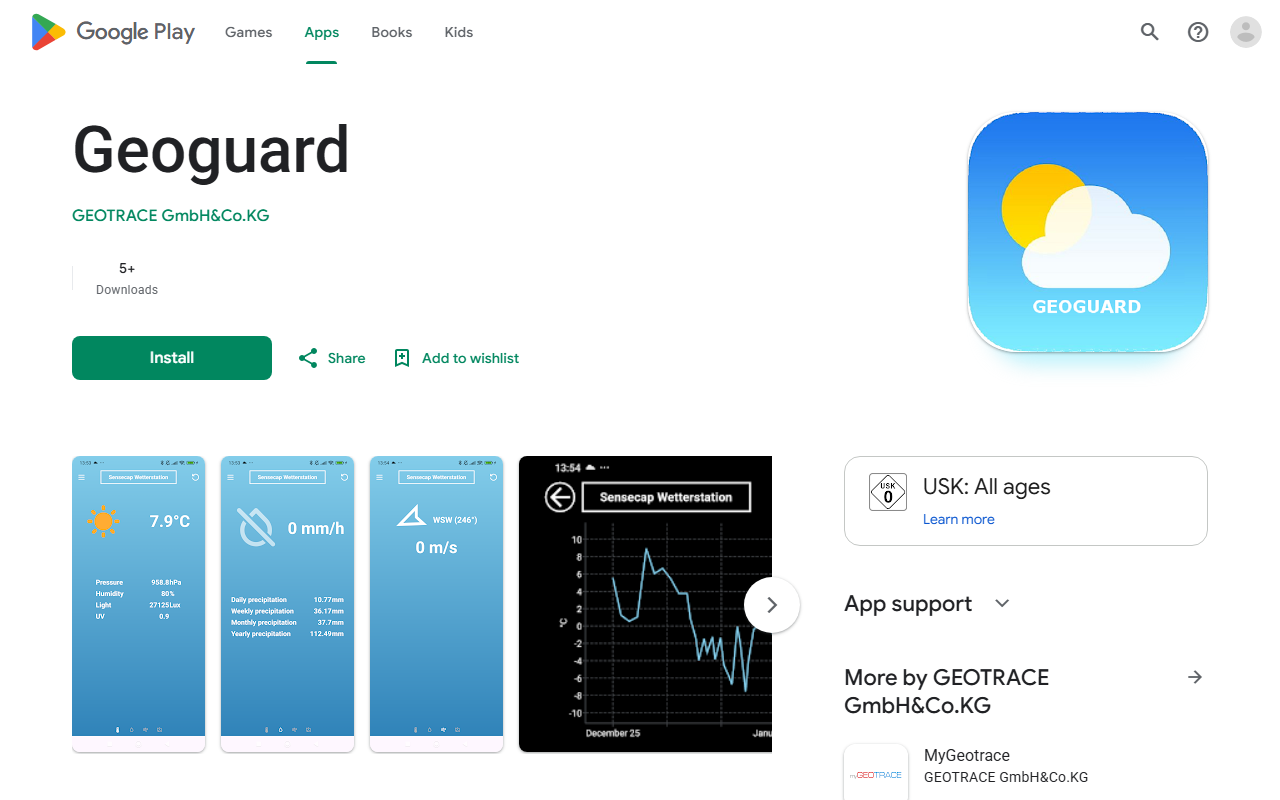 Geoguard — weather & sensor app