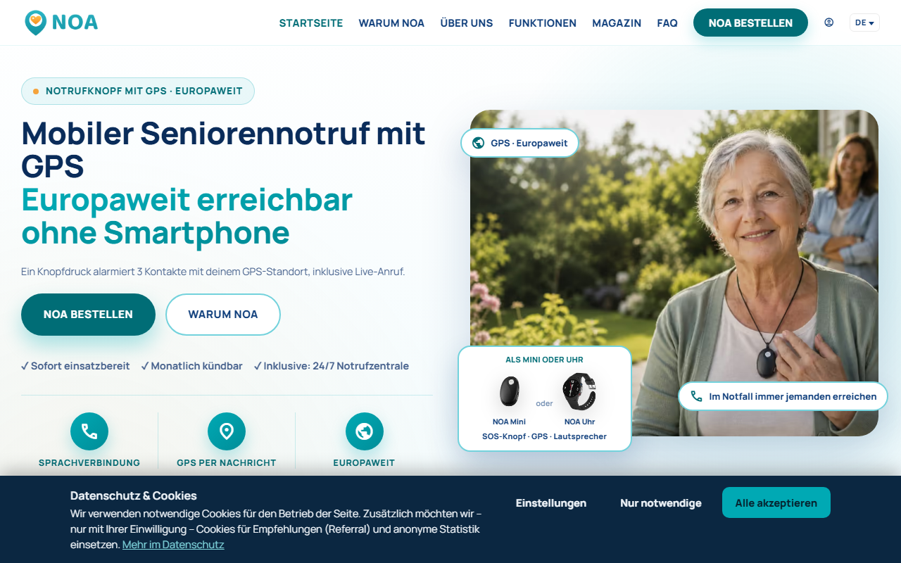 NOA — mobile GPS emergency call